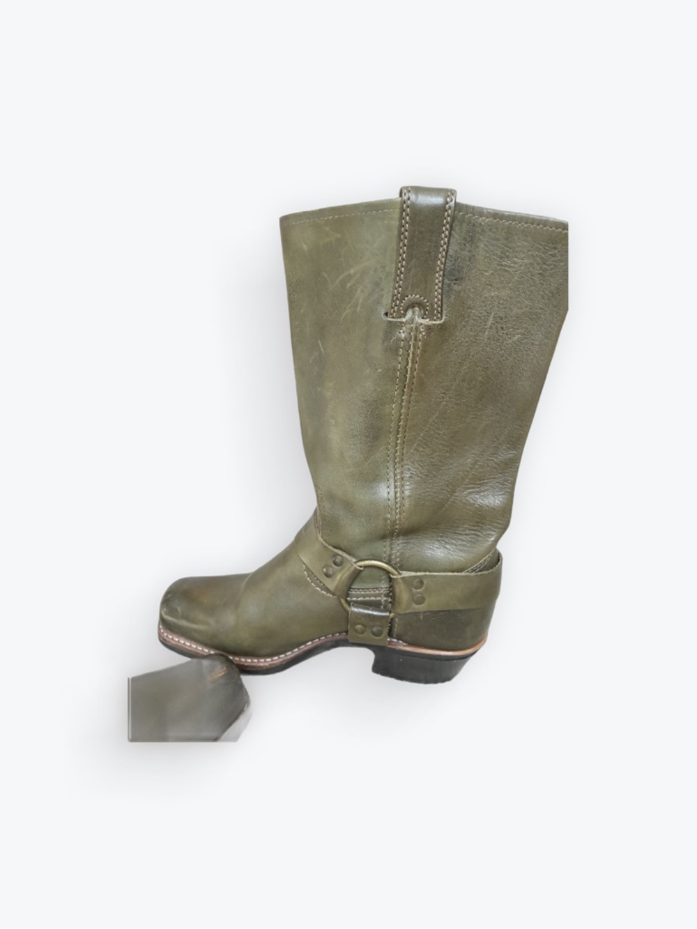 Frye Harness 12R Boots Rare Olive Green - Picture 7 of 12